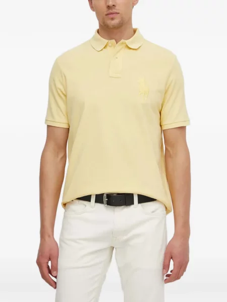 Kožené kalhoty Polo Ralph Lauren modré