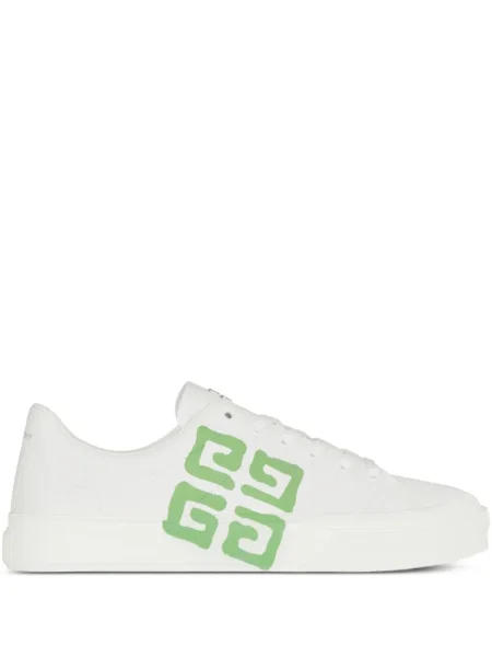 Sneakerși Givenchy cu șireturi cu imagine din dantelă alb