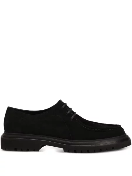 Pantofi derby Dolce & Gabbana cu șireturi din piele de căprioară negru