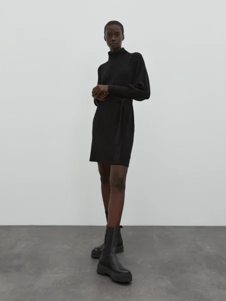 EDITED Rochie tricotat Malene' negru