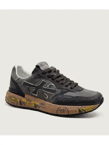 Premiata Sneakers Mick | piele întoarsă gri