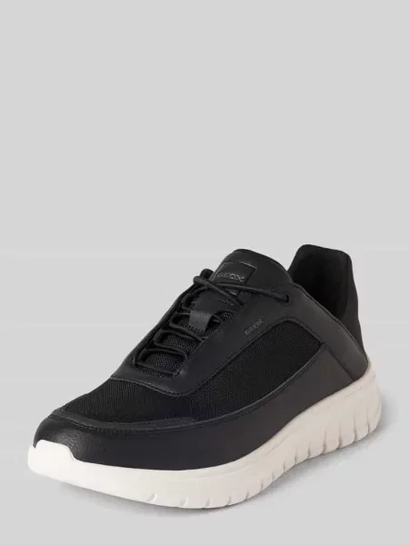 Sneakersy z gumową podeszwą Geox czarne