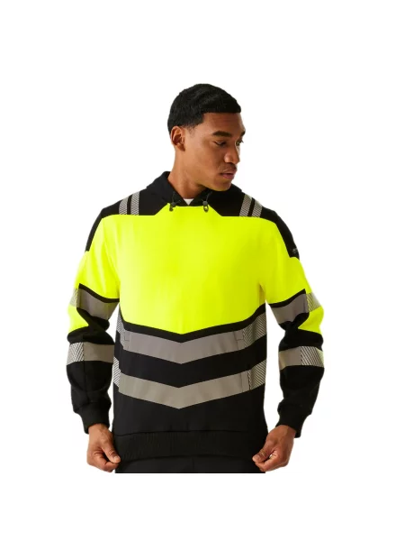 Bluza Z Kapturem Odblaskowa czarna
