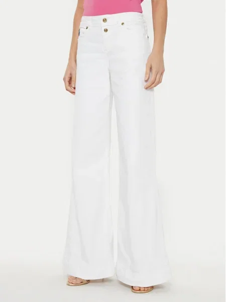 Versace Jeans Couture Blugi Wide Leg alb
