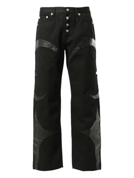Blugi Thug Club din piele negru