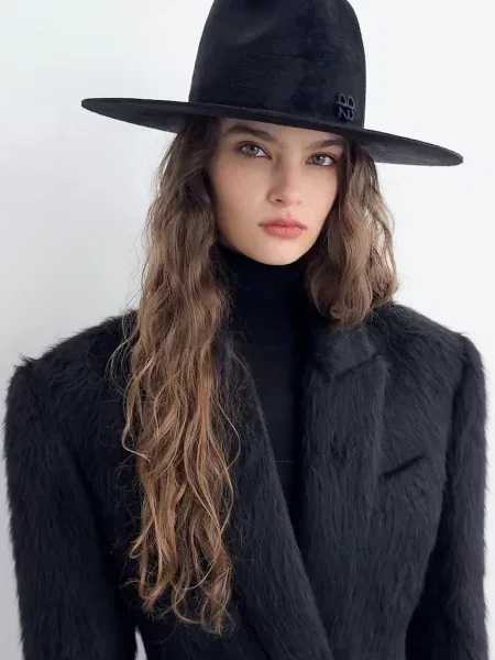 RUSLAN BAGINSKIY pălărie pentru femei Fedora Hat negru
