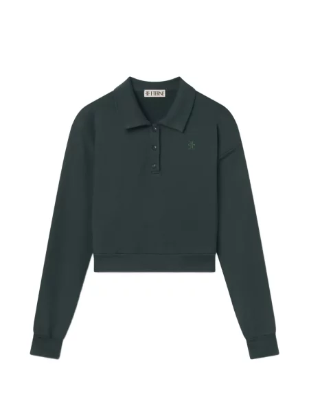Gulerat decupat tricou polo Eterne verde