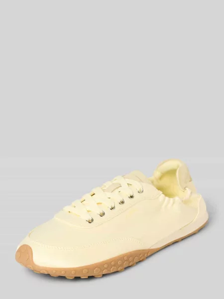 Sneakersy z mieszanki skóry i tekstyliów model BRIDGE SATIN MIMOSA' Hoff