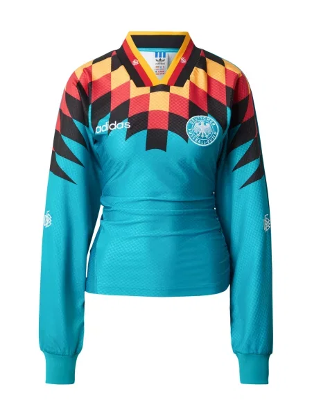 ADIDAS ORIGINALS Majica GERMANY BB turkizna / žafran / rdeča črna