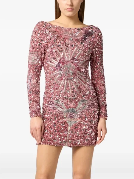 Odgovarati mini mini haljina Philipp Plein ružičasta