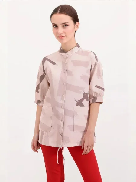 Bigdart Bluza nude / čokolada roza
