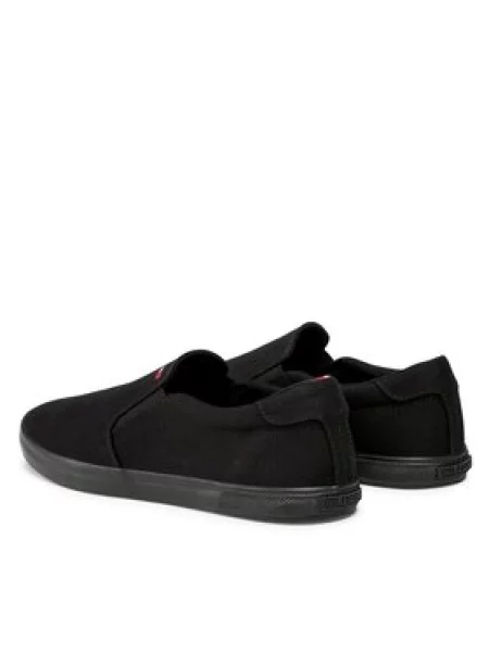 Tommy Hilfiger Teniszcipő Iconic Slip On Sneaker fekete