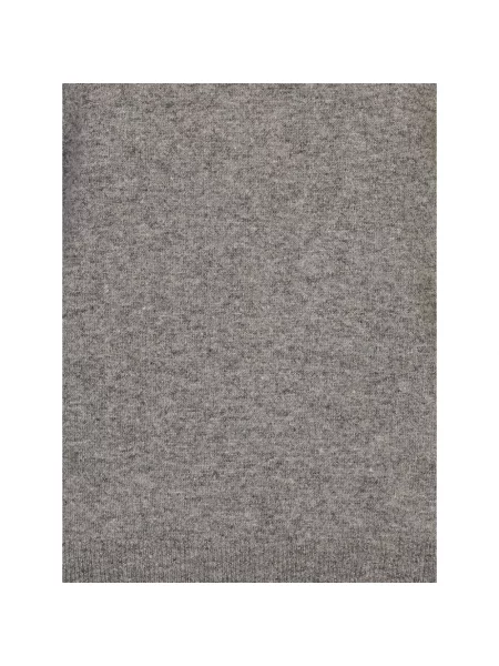 Lniany sweter z golfem Jil Sander szary