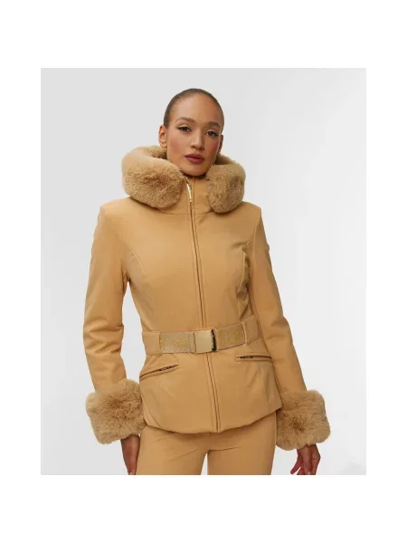 Péřová bunda Goldbergh Gold Exclusive béžová