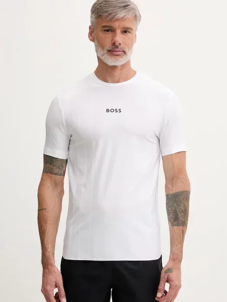 BOSS Green tricou pentru bărbați alb