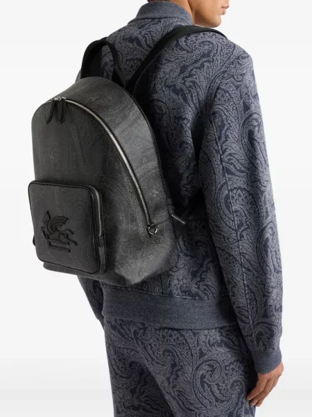 Rucsac Etro cu model paisley gri