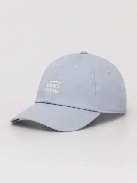 Шапка с козирка Vans с апликация синьо