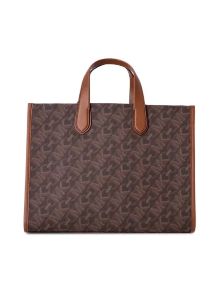 Shopperka Michael Michael Kors z logo brązowa