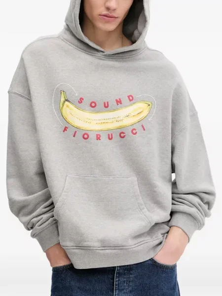 Hanorac cu glugă Fiorucci cu imagine gri