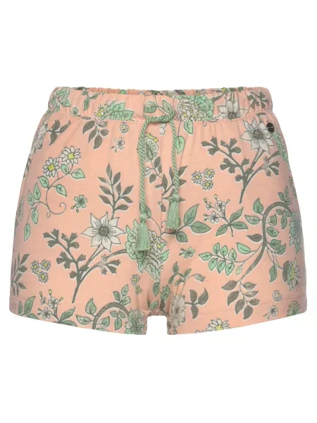 LASCANA Pantaloni de pijama galben / verde deschis / verde pin șampanie alb