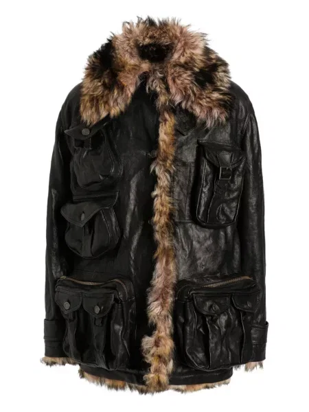 Palton de blană Dolce & Gabbana negru