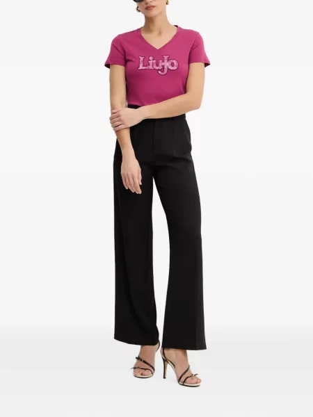 Tricou Liu Jo cu decolteu în V roz