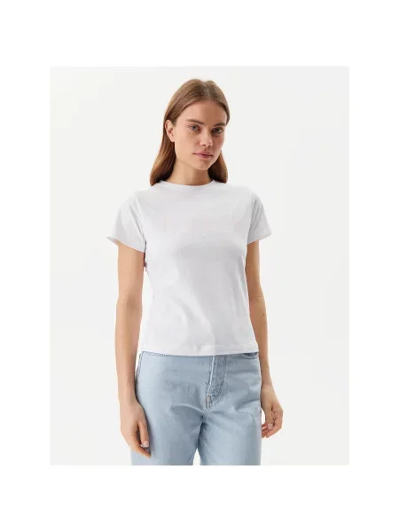 Guess Majica Slim Fit bela