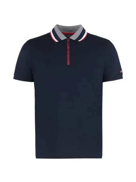 Tricou polo Paul & Shark cu autograf albastru