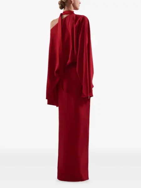 Rochie maxi Taller Marmo cu crăpătură de costum roșu