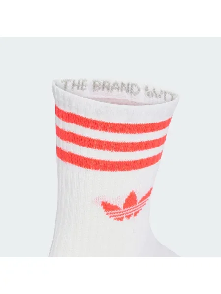 Skarpety Adidas Originals w paski z logo białe