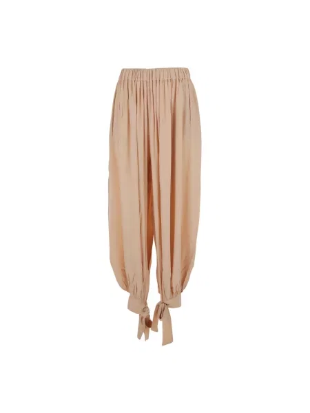 Spodnie Andamane z kokardką beżowe
