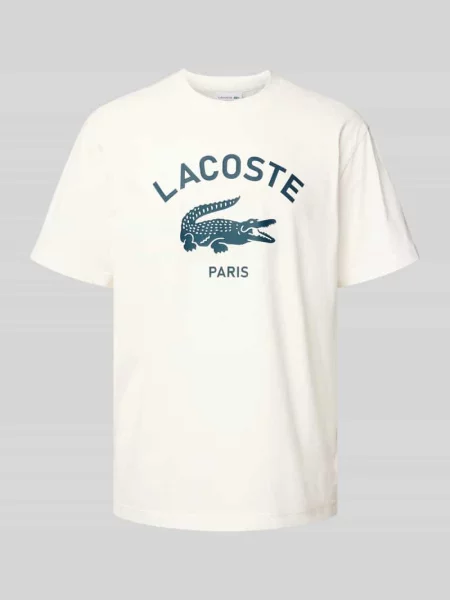 Koszulka Lacoste Big Logo Ultra-Dry krótki rękaw czysty S biały
