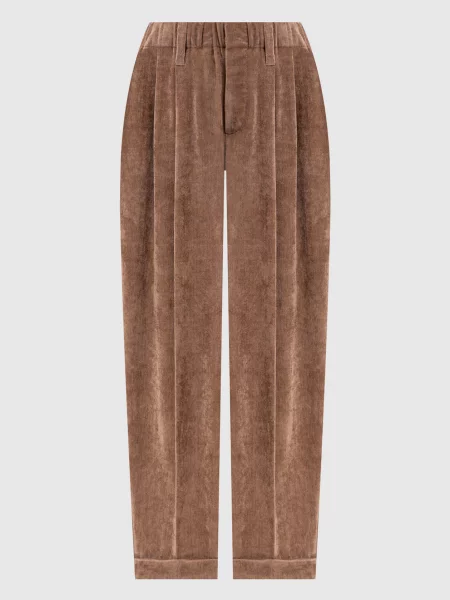 Вельветовые брюки Brunello Cucinelli коричневые