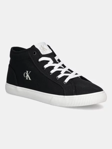 Високи кецове Calvin Klein Jeans ESS VULC MID MG CANVAS черно