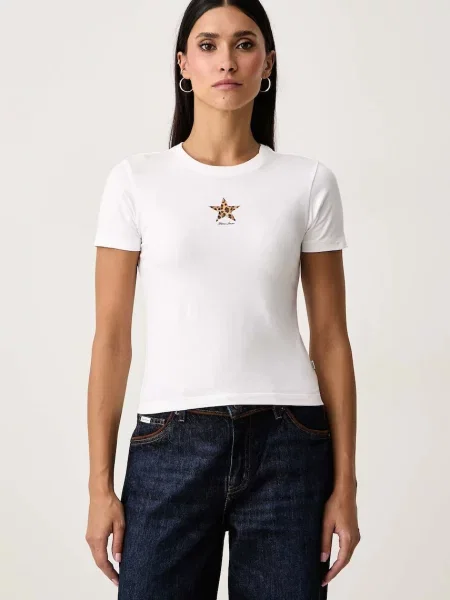 Guess Jeans tričko s bílé