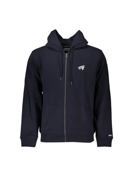 Bluza z kapturem Tommy Hilfiger z kapturem z długim rękawem niebieska