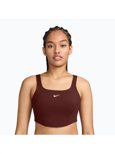 Дамски спортен сутиен Nike One mystic dates кафяво