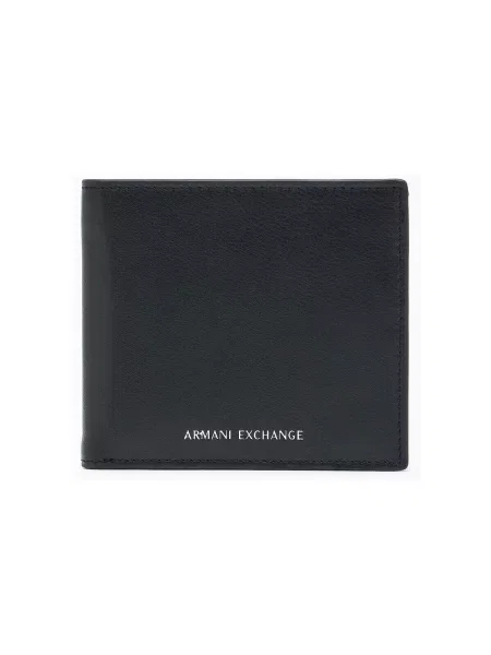 Armani Exchange portofel bărbătesc din piele negru