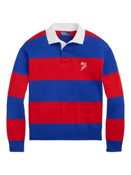 Ριγέ polo Polo Ralph Lauren με κέντημα γκρι