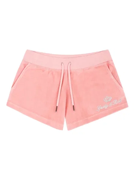 Welurowe szorty Juicy Couture różowe