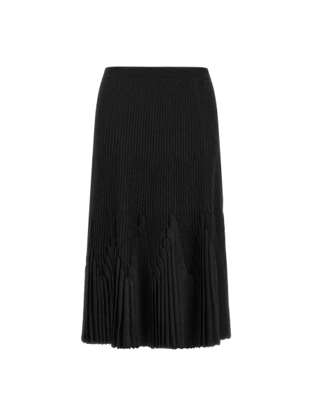 Dzianinowa spódnica midi Elisabetta Franchi czarna
