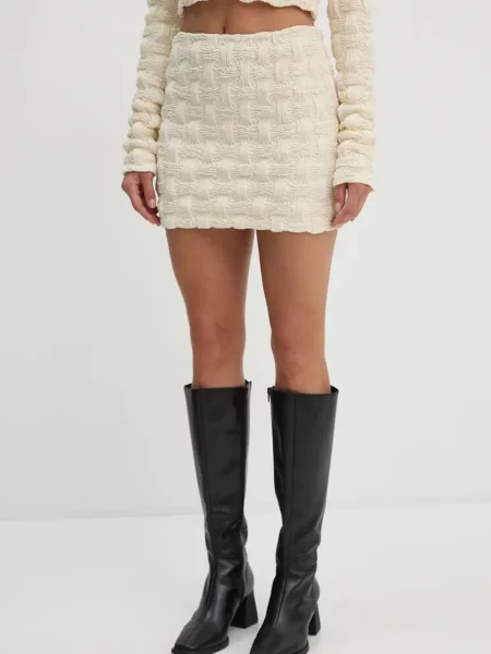 Fusta mini Nanushka bej