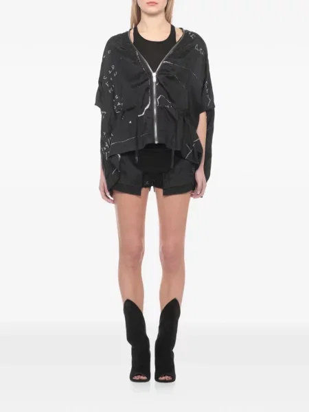 Juosmuo raišteliu šortai Rick Owens juoda