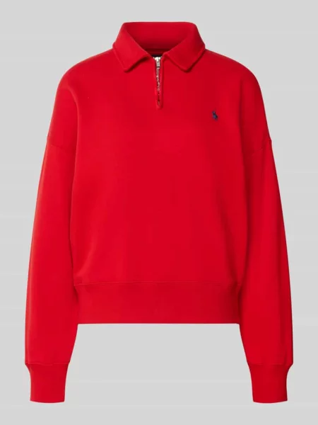 Sweter o kroju regular fit z mieszanki bawełny Polo Ralph Lauren czerwony
