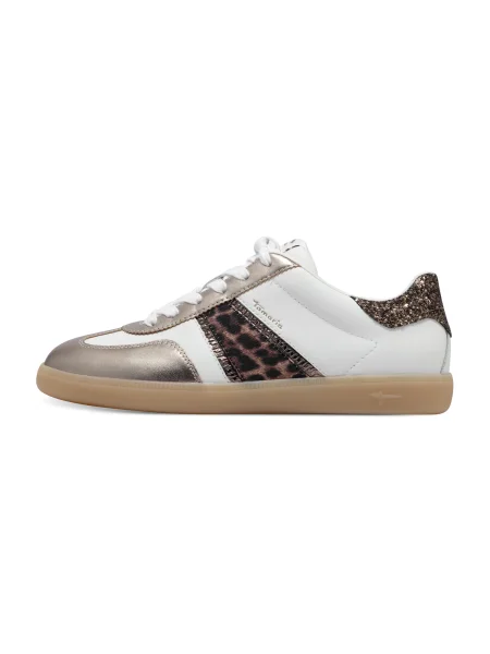 Sneakerși Tamaris cu model leopard alb