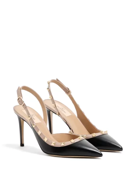 Pantofi cu toc Valentino Garavani slingback negru