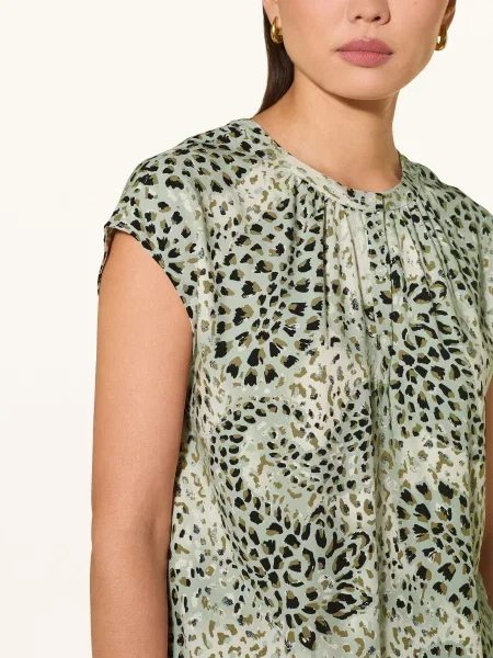 S.Oliver Black Label Košilová Halenka světle zelená / khaki černá
