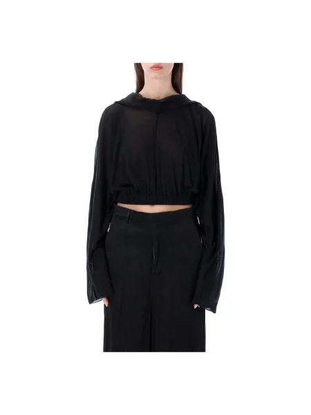 Bluza z kapturem Rick Owens z kapturem czarna