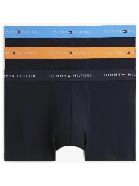 Bokserki Tommy Hilfiger Trunk ciemnoniebieski musztardowy 3 sztuki S czarny