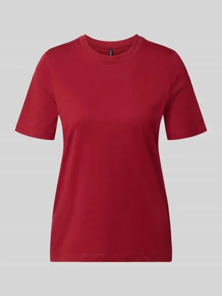 Krój regular fit t-shirt z czystej bawełny model PAULINA' Vero Moda czerwona